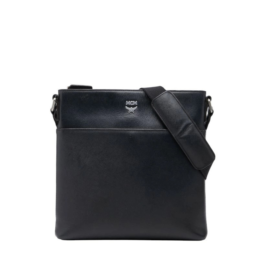 MCM crossbody shoulder bag black leather